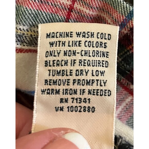 L.L.Bean Womens  Scotch Plaid Flannel Cotton Pajama Set Medium Petite Red XM EXC - Picture 9 of 12